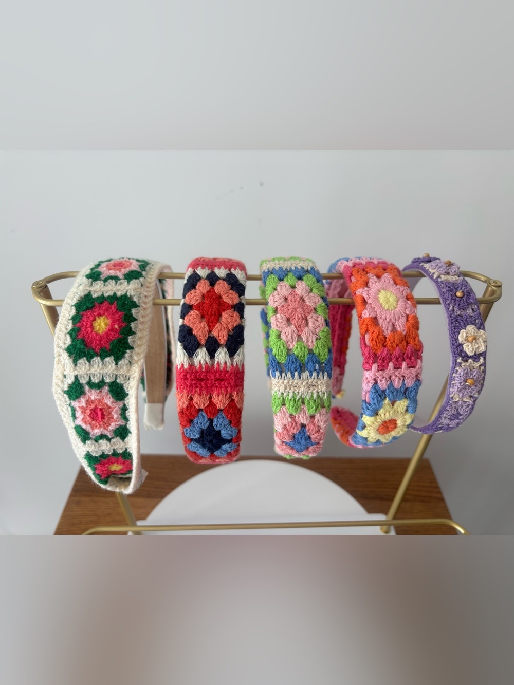 $23 EACH / Colorful Crochet Multicolor Knit Headbands